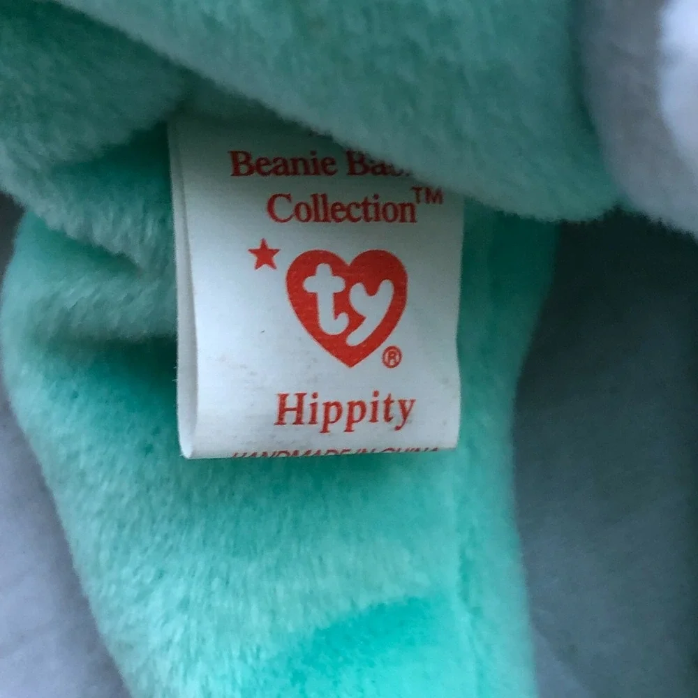 TY Beanie Babies Collection Hippity‎ Bunny Rabbit Bow Plush Easter 9 Inch
